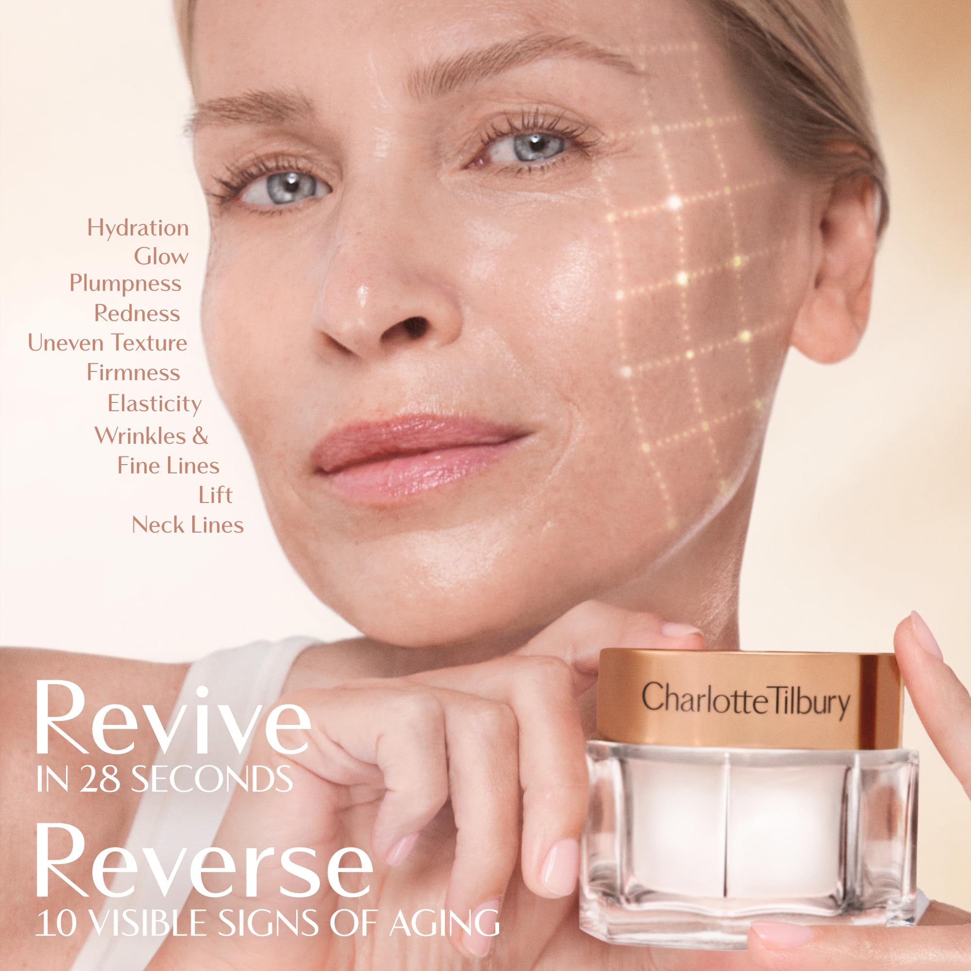 Charlotte Tilbury Magic Cream Daily Face Moisturizer & Primer Refill – Hydrating & Firming with 100+ Peptides & Hyaluronic Acid | Clinically Proven to Boost Skin Barrier (1.69 fl. oz.)