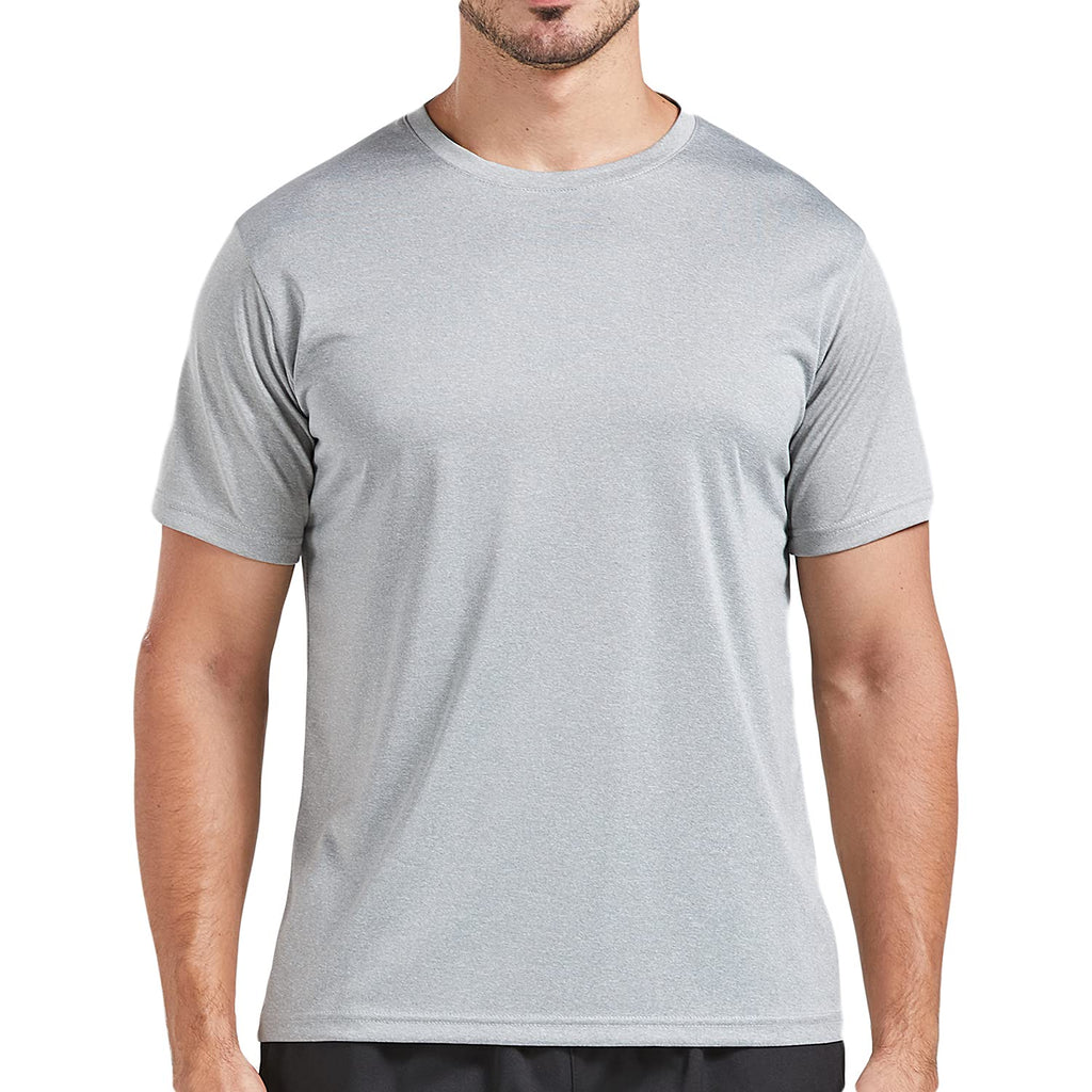 5 Pack Men's Dry Fit T Shirts Athletic Running Gym Workout Short Sleeve Tee Shirts for Men (US, Alpha, Large, Regular, Regular, Set 4)