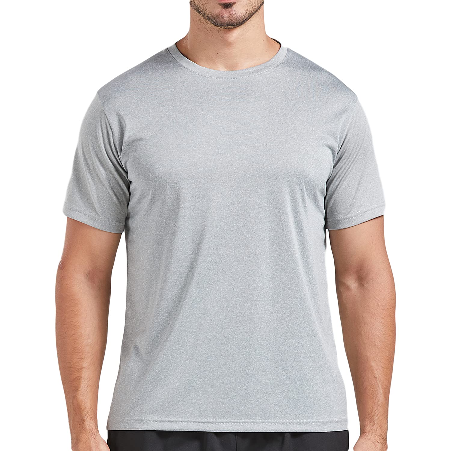 5 Pack Men's Dry Fit T Shirts Athletic Running Gym Workout Short Sleeve Tee Shirts for Men (US, Alpha, Large, Regular, Regular, Set 4)