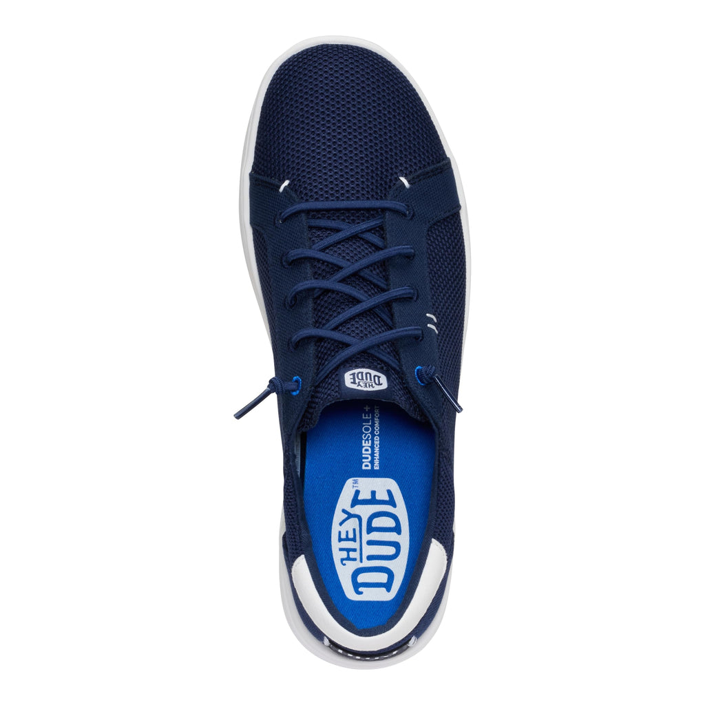 HEYDUDE Paul Pro Mesh Navy Blazer/Multi Size 7, Men's Shoes, Casual Sneakers, Comfortable & Light-Weight