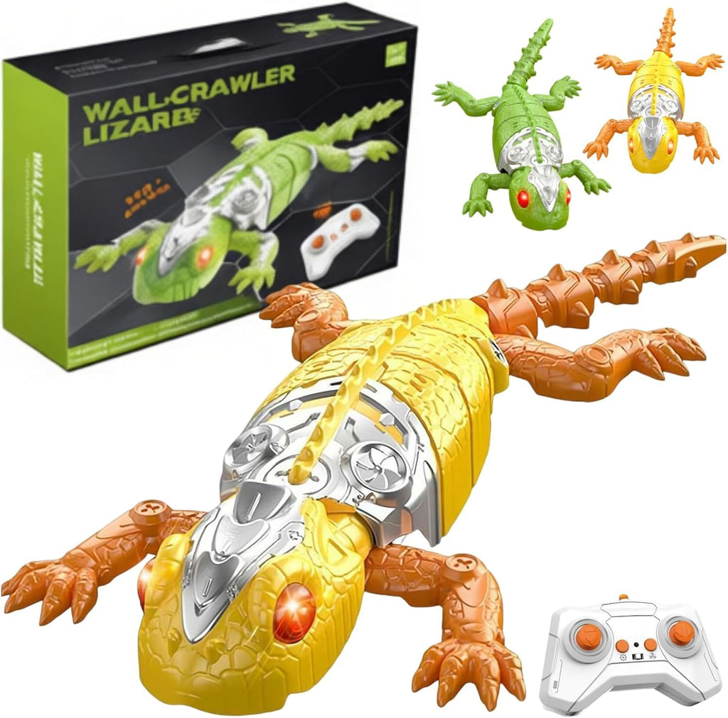 TUVBPK 2026 Wall Climbing Gecko Lizard, Robot Geckos Lizards Rechargeable Remote Control Car Toy RC Cars Toys for Kids RC Crawler for Boys & Girls Ages 6 & Up Christmas Birthday Gifts (Orange)