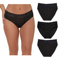 Maidenform Women's Hi-Leg Underwear, Stretch Lace Underwear for Women, 3-Pack