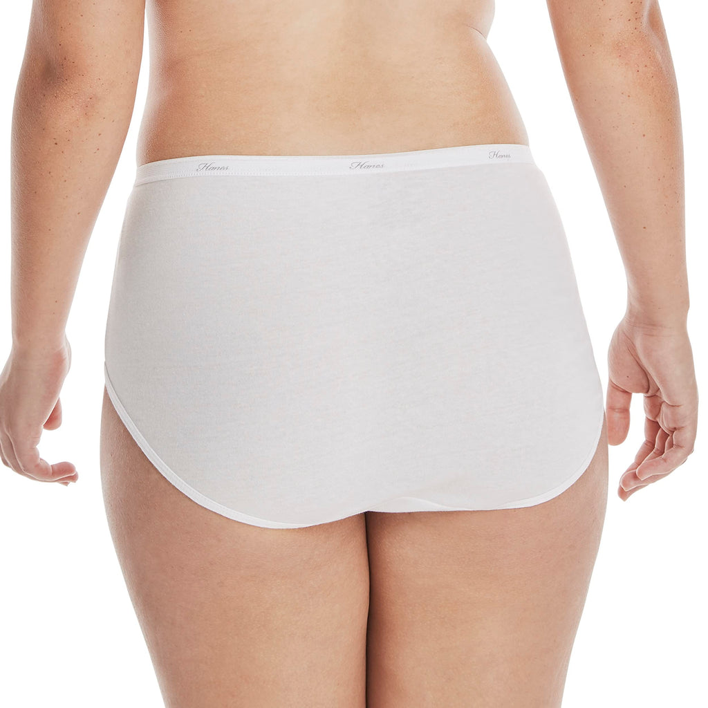 Hanes womens Cotton briefs underwear, 6 Pack - Brief White, 8 US