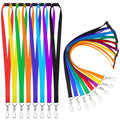 Prudiut 120 Pcs Breakaway Lanyard for Id Badges, 8 Color Breakaway Lanyards Break Away Lanyard with Swivel J Hook Lanyards Break Away for Id Badges and Keys