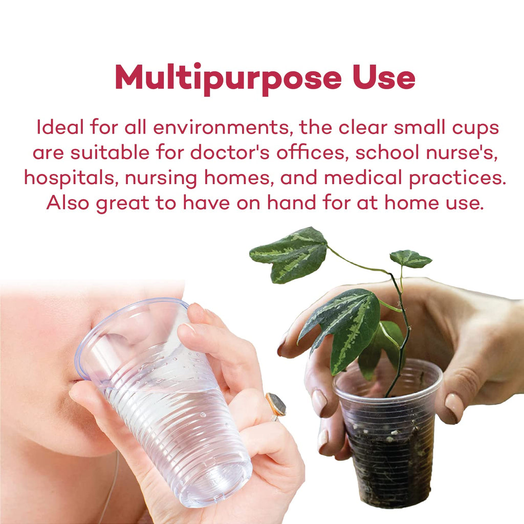 Dealmed Professional 3 oz. Disposable Plastic Cups - 100% Recyclable for Healthcare, Dental, Veterinary & Food Service Use (Pack of 100)