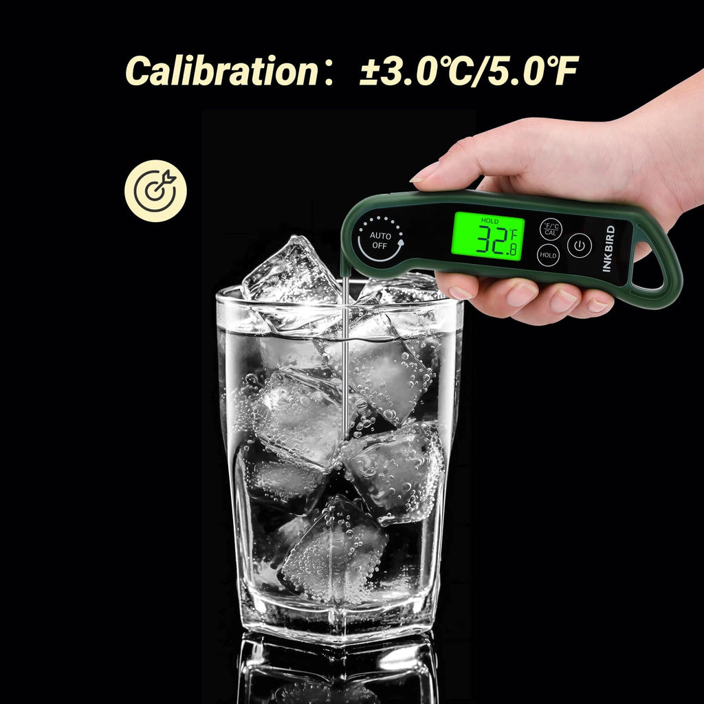 INKBIRD 0.5 Seconds Instant Read Meat Thermometer for Cooking RHT-11K, ±0.5℉ Accuracy Digital Food Thermometer with 1.42inch Large Screen, Waterproof Kitchen Thermometer for Candy, Grill, BBQ, Brewing