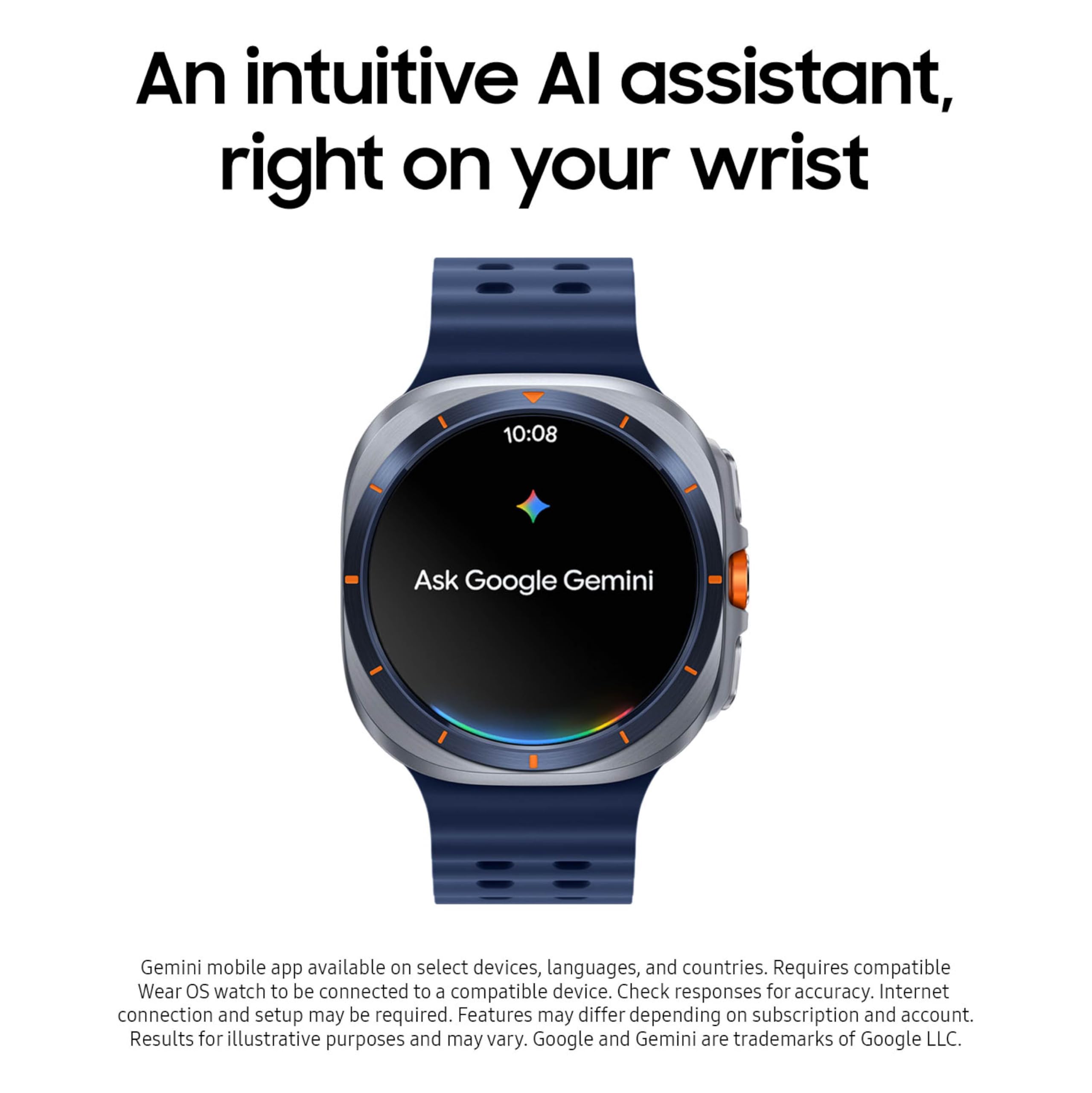 Samsung Galaxy Watch Ultra (2025) 47mm LTE Smartwatch, Titanium Casing, Advanced Sleep Coaching, Running Coach, Energy Score, Heart Rate Tracking, GPS, Titanium Silver [US Version, 2 Yr Warranty]