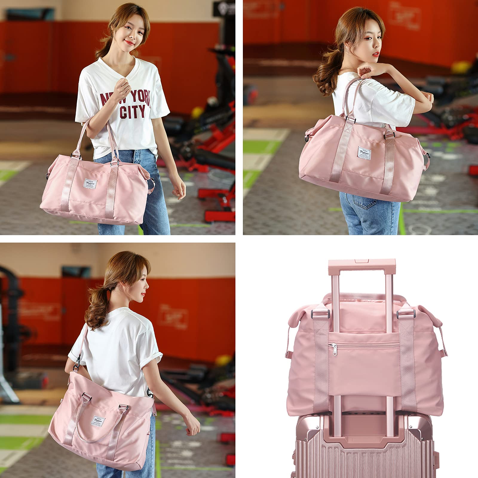 Travel Duffel Bag,Overnight Weekender Bags for Women with Wet Pocket
