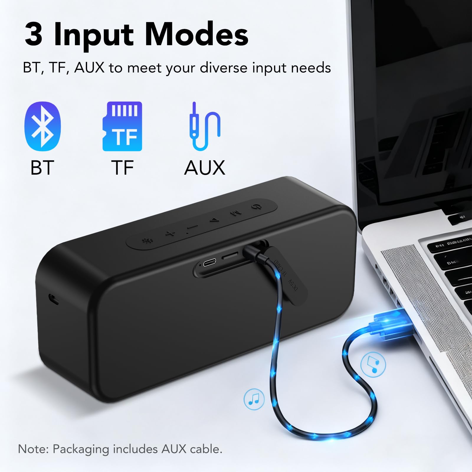 IKT Portable Bluetooth Speaker with Lights x Stocking Stuffers, 30W Loud Stereo Sound, Bluetooth5.4, Enhanced Bass,30H Playtime, TWS Pairing, IPX7 Waterproof, Speakersfor Home/Party/Outdoor