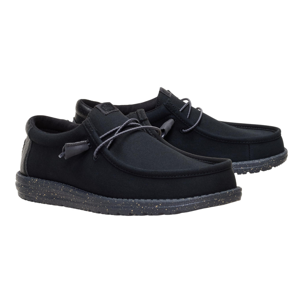 HEYDUDE Wally Hex Black/Black Size 14, Men’s Shoes, Slip-on Loafers, Comfortable & Light-Weight