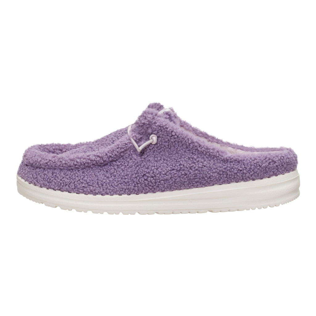 HEYDUDE Wendy Slip Sherpa Purple Ash Size 8, Women’s Shoes, Slip-on Mules, Comfortable & Light-Weight