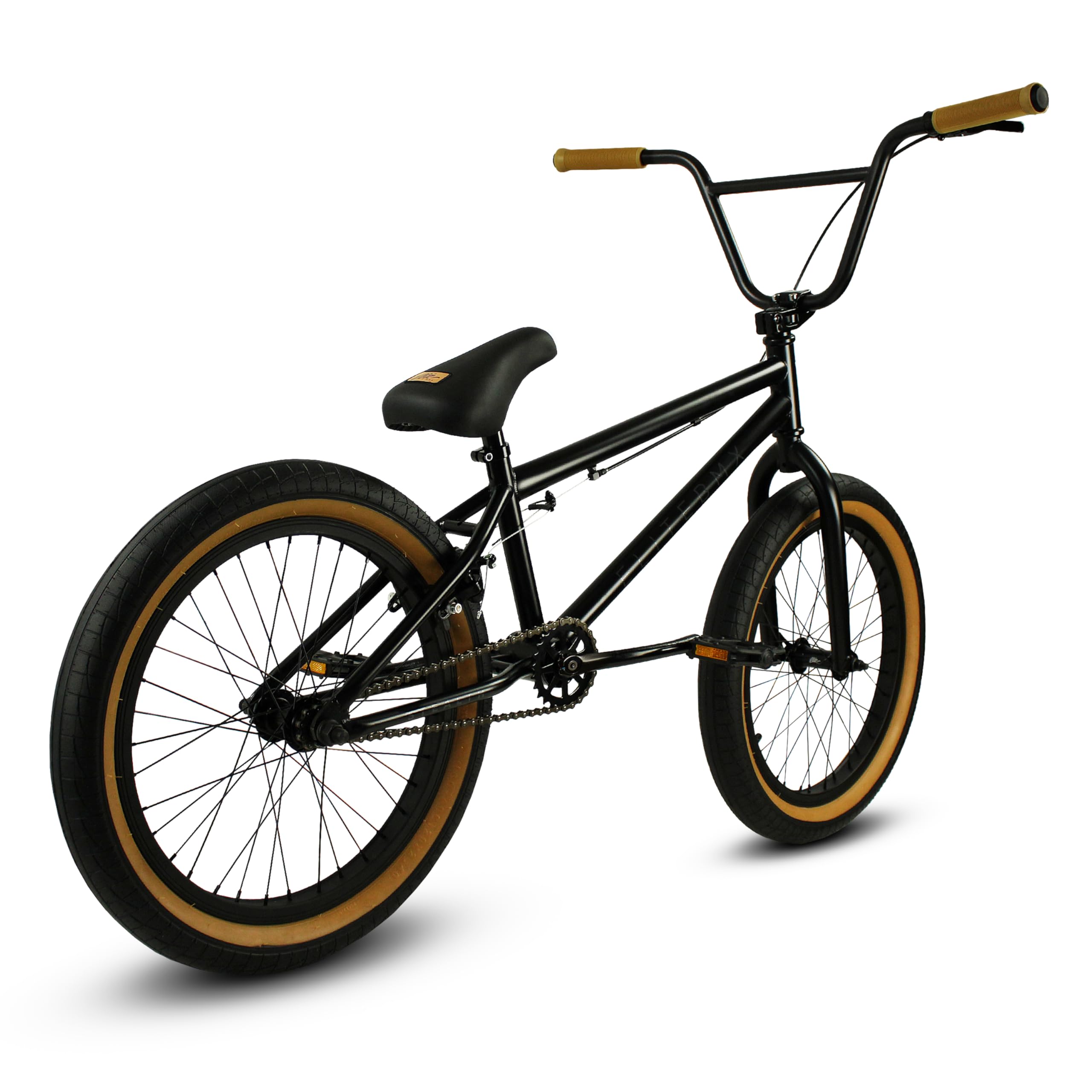 Elite BMX Freestyle Bike, Durable Steel Frame, Available in 16", 18", and 20" Sizes. New Sizes 26" and 29" BMX Bicycles. (Black Gum, 20")