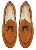 Journey West Men's Vintage Loafers for Men Belgian Loafers Slip-on Loafer Penny Loafer Casual Loafers Brown US 7