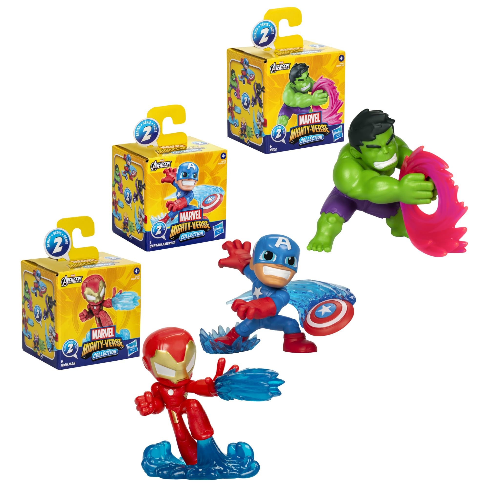 Marvel Avengers Mighty-Verse Collection Series 1 Multipack, Collectible 2.5-Inch-Scale (6 cm) Action Figure Set, Super Hero Toys, Kids Ages 4 and Up (Amazon Exclusive)