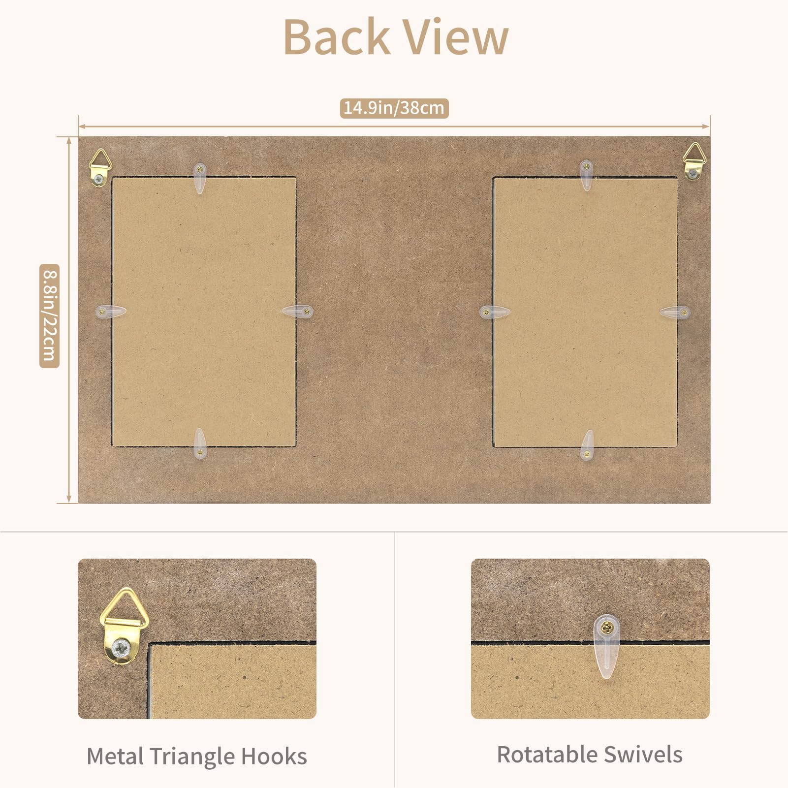 DIY Anniversary Wooden Picture Frame — Then and Now Commemorative Gift Features Changable Wooden Month and Number Plates Wedding Anniversary Frame Retro Vintage Photo Frame Holds Two 4x6-inch photos