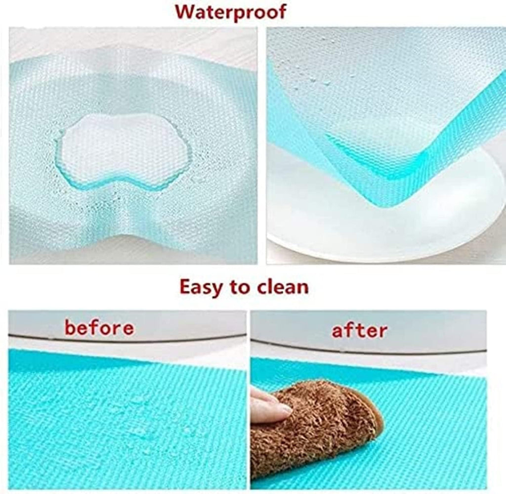 Aiosscd 7 PCS Shelf Mats Refrigerator Liners Washable Refrigerator Pads Fridge Mats Drawer Placemats Home Kitchen Gadgets Accessories Organization for Top Freezer(2green+2pink+3blue)