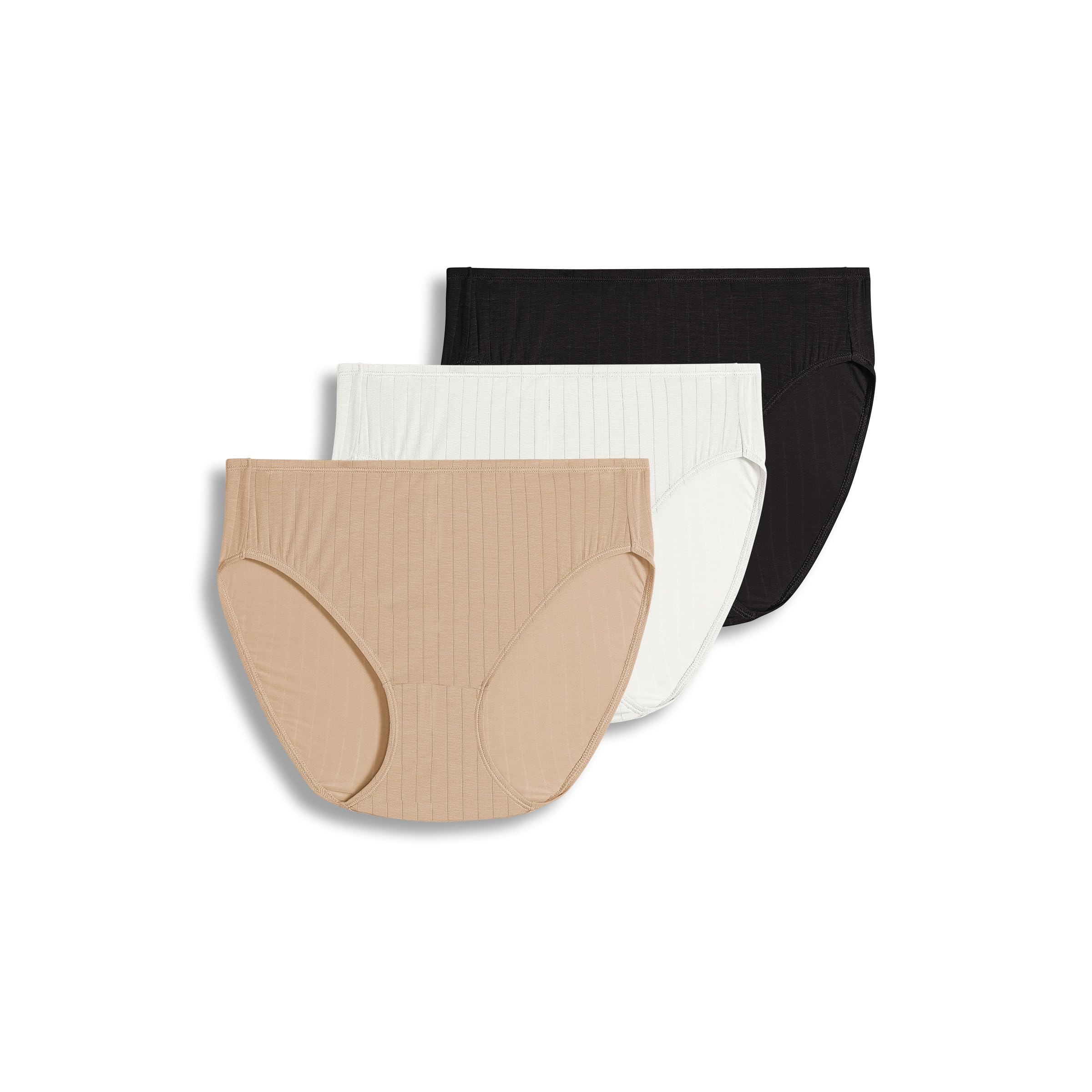 Jockey Women's Underwear Supersoft Breathe French Cut - 3 Pack, Black/Ivory/Light, 5