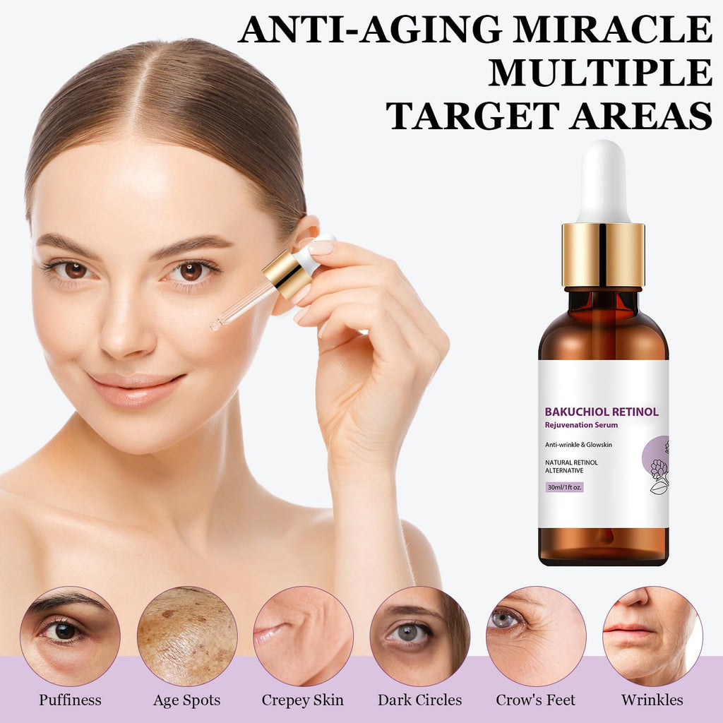 Venature Bakuchiol Retinol Serum, Retinol & Vitamin for Wrinkles Bakuchiol Face Serum Korean (2Pcs)