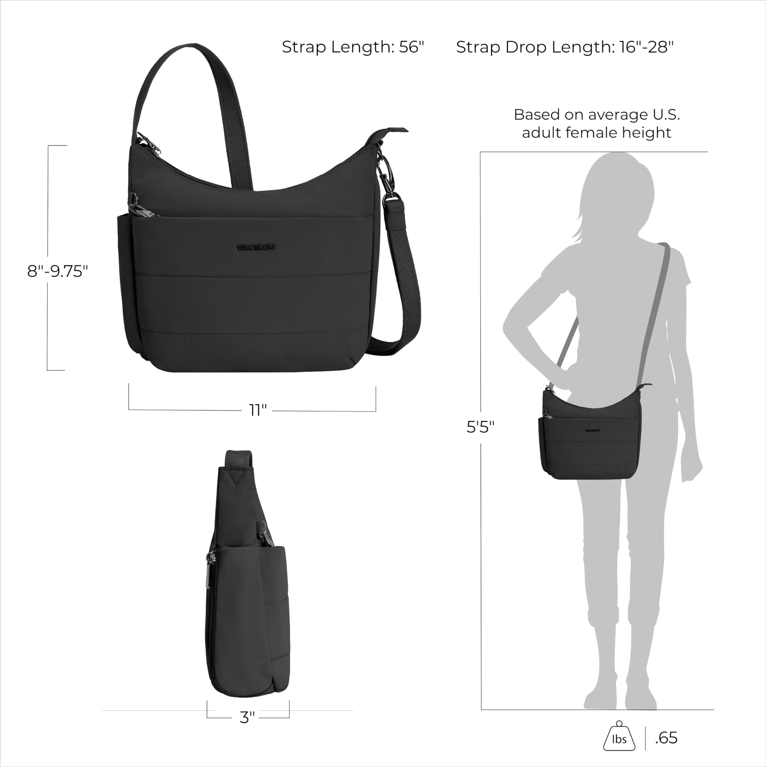 Travelon Anti-Theft Roam Medium Crossbody