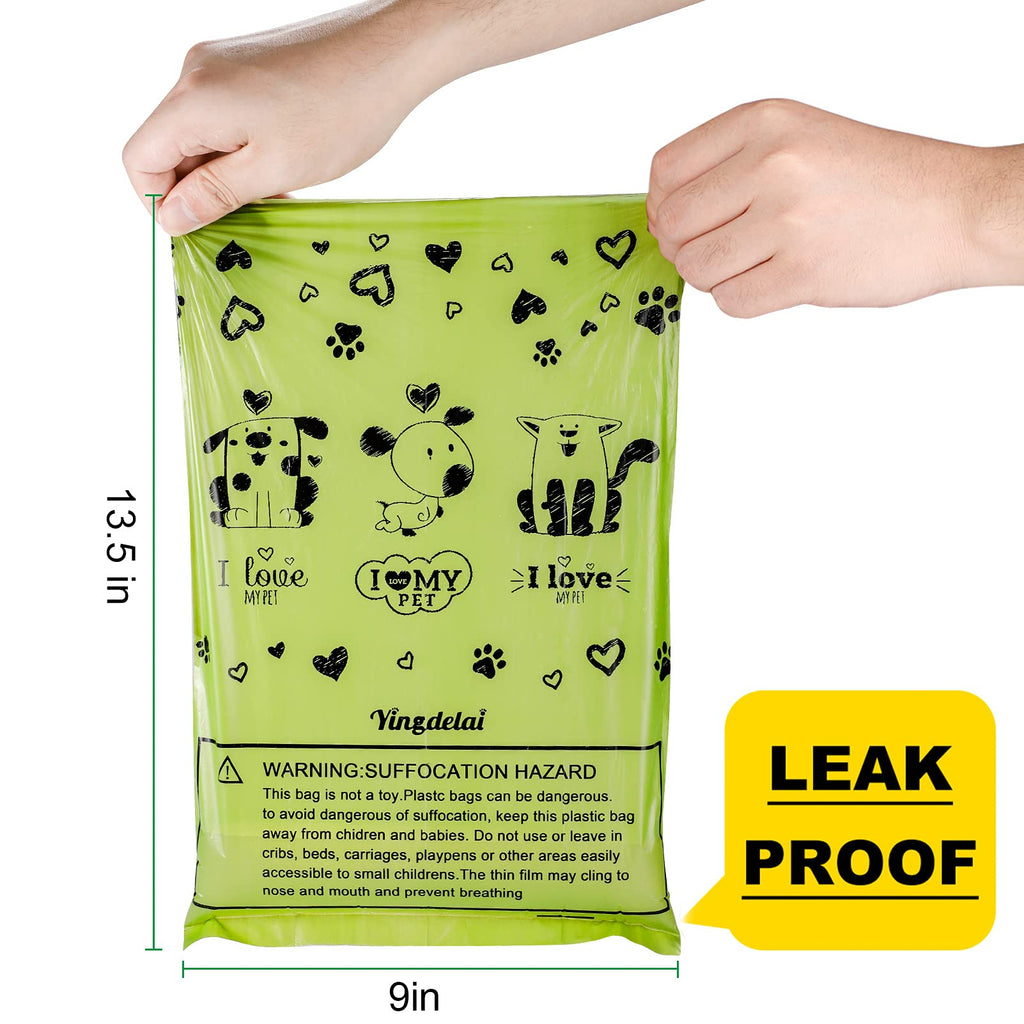 Yingdelai Dog Poop Bag Biodegradable - 540 Count Dog Waste Bags with Dispenser, Extra Thick Strong Leak Proof Poop Bags for Dogs Doggy | Scented