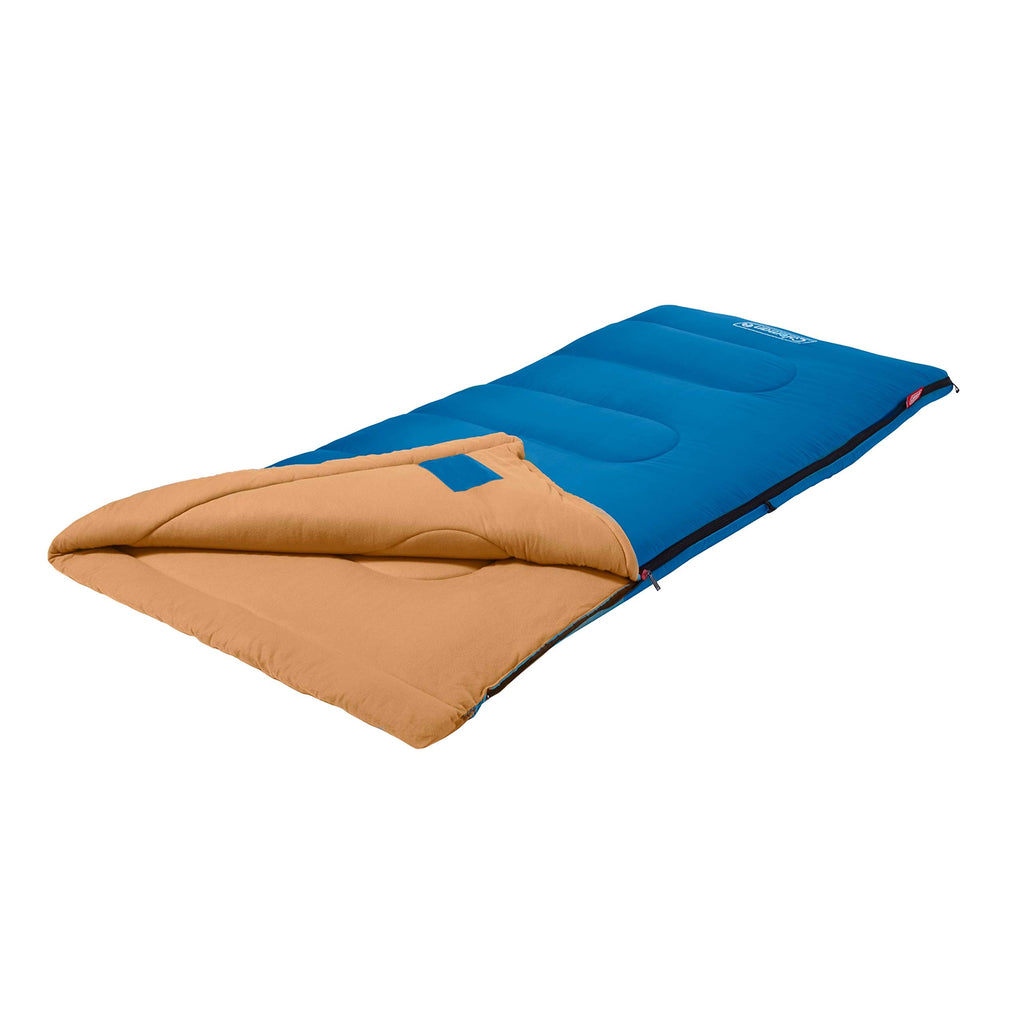 Coleman Brazos 20/30°F Adult Cool-Weather Sleeping Bag with No-Snag Zipper & Stuff Sack, Machine Washable