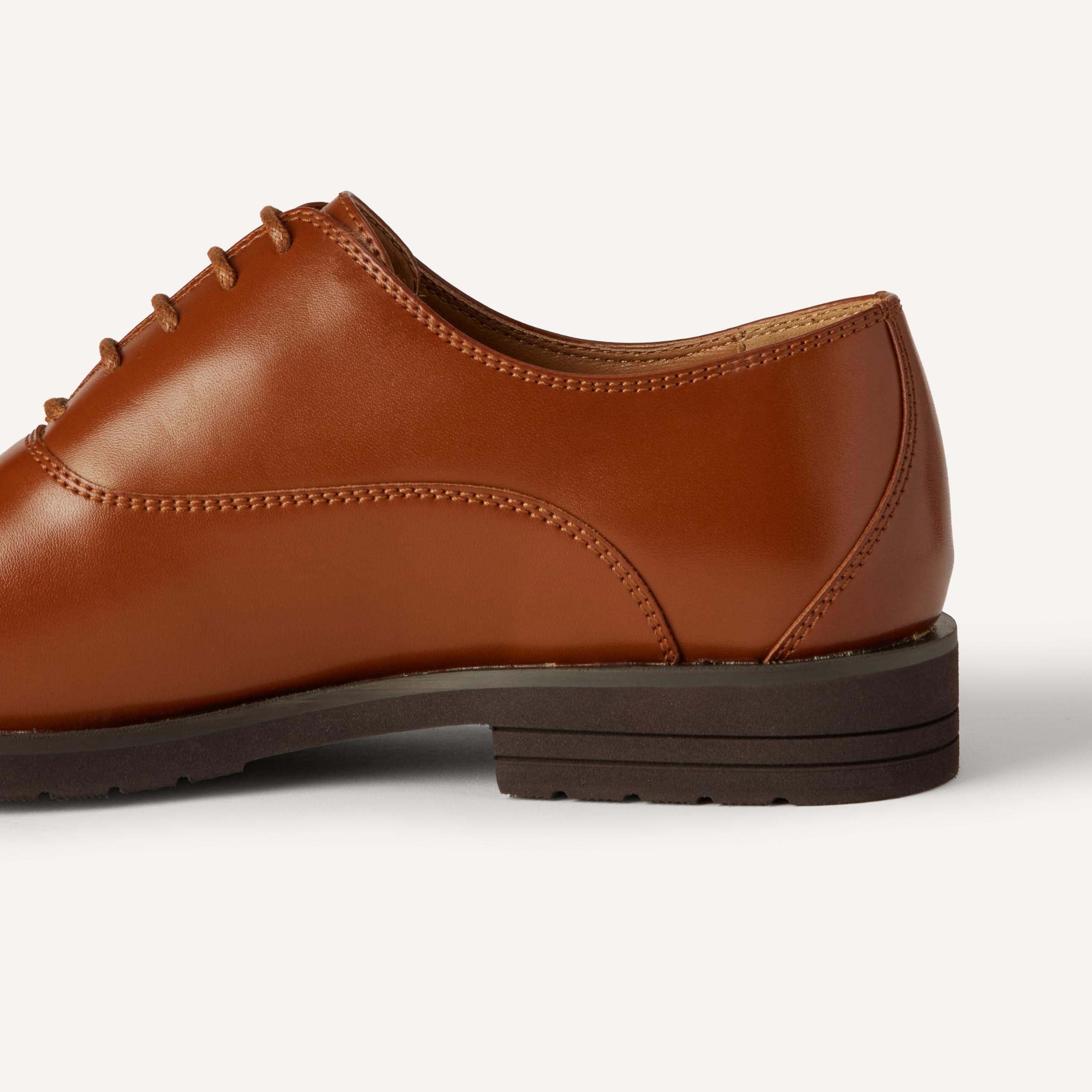 Amazon Essentials Men's Lightweight Oxford Dress Shoes, Dark Tan, 12