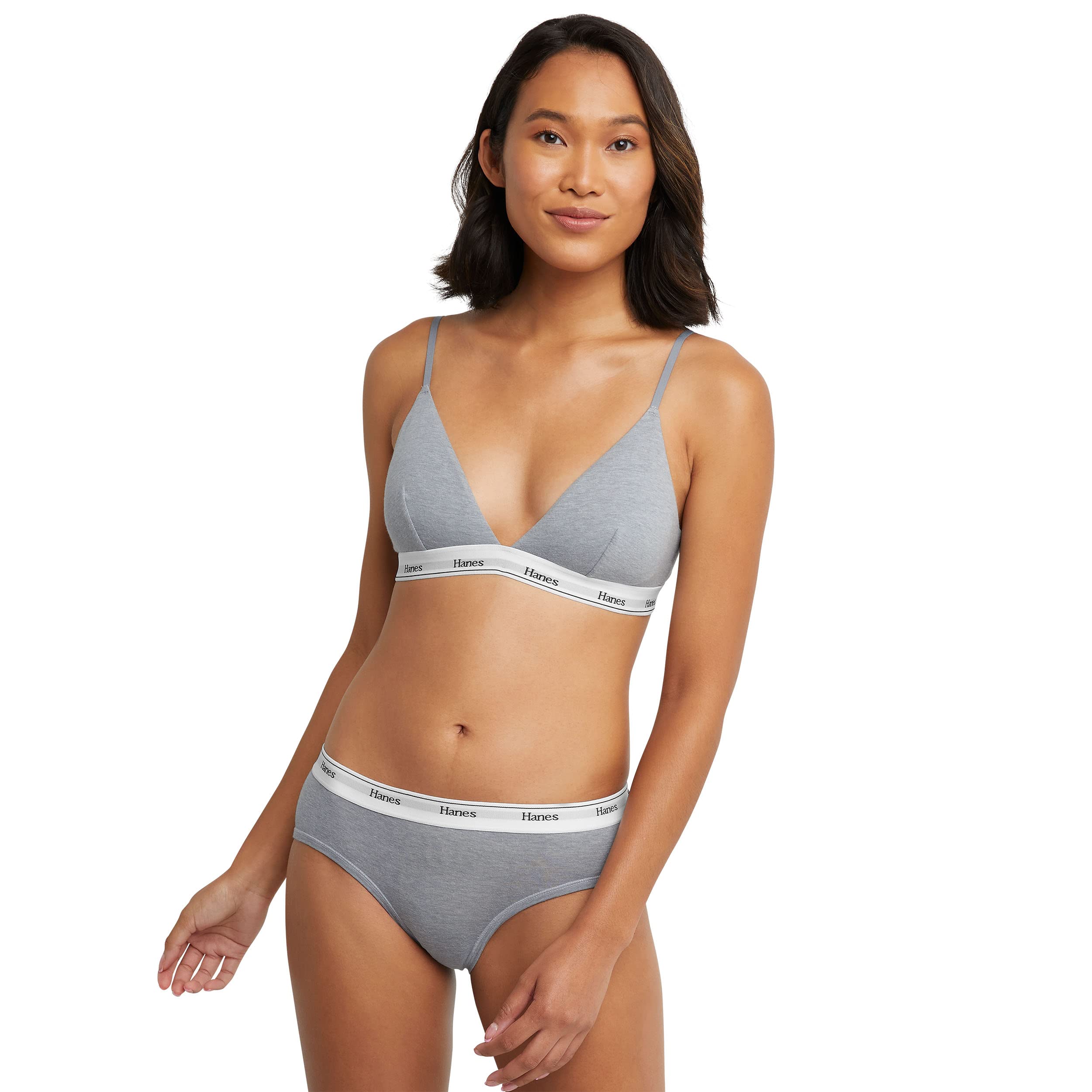 Hanes Originals Women's Underwear, Stretch-Cotton Women's Hipster Panties, Basic Assorted Colors, 6-Pack