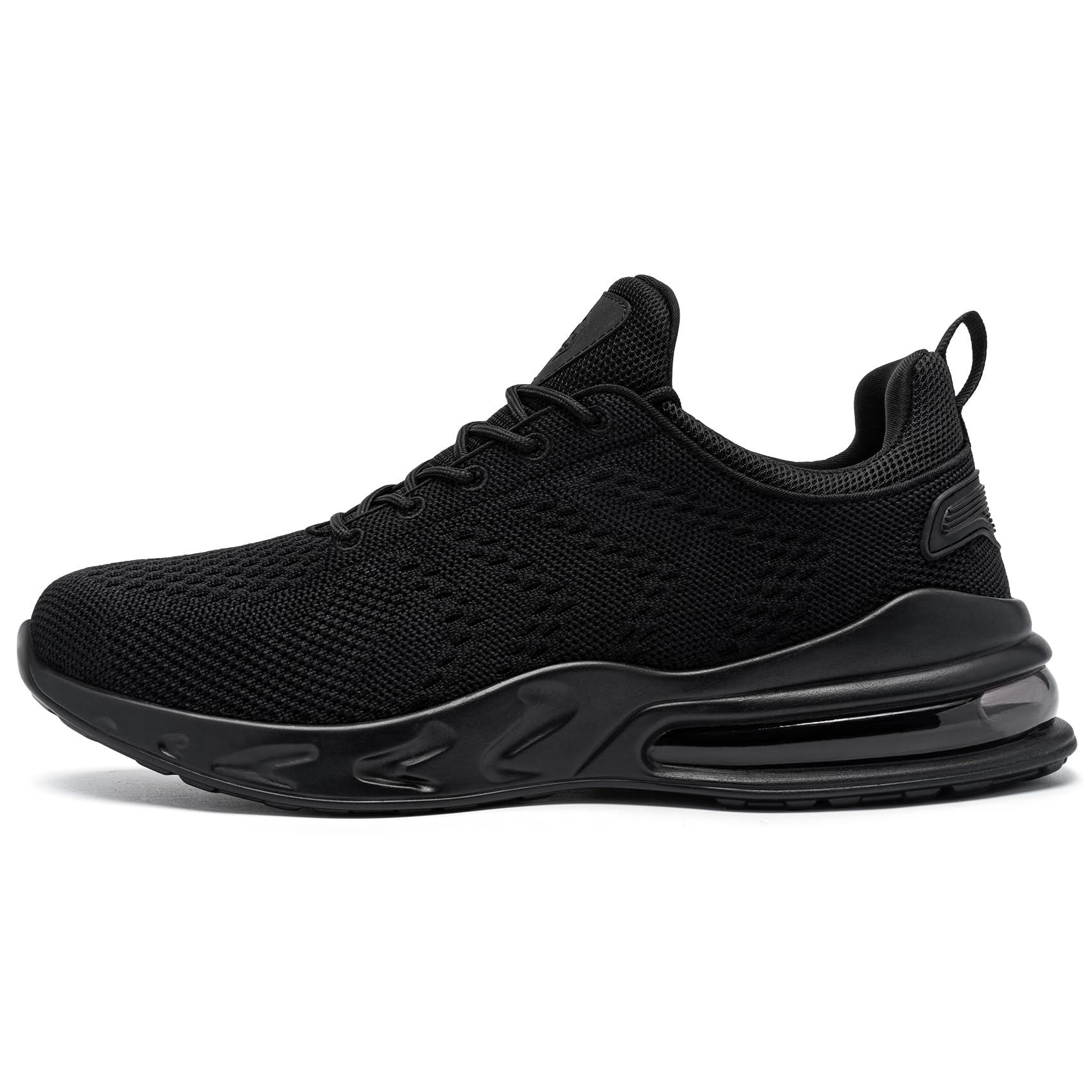 LARNMERN Men Non Slip Work Sneakers Water Resistant Food Service Zapatos Trabajo Antideslizantes Walking Shoes Waterproof Shoes Slip-on, Black 8