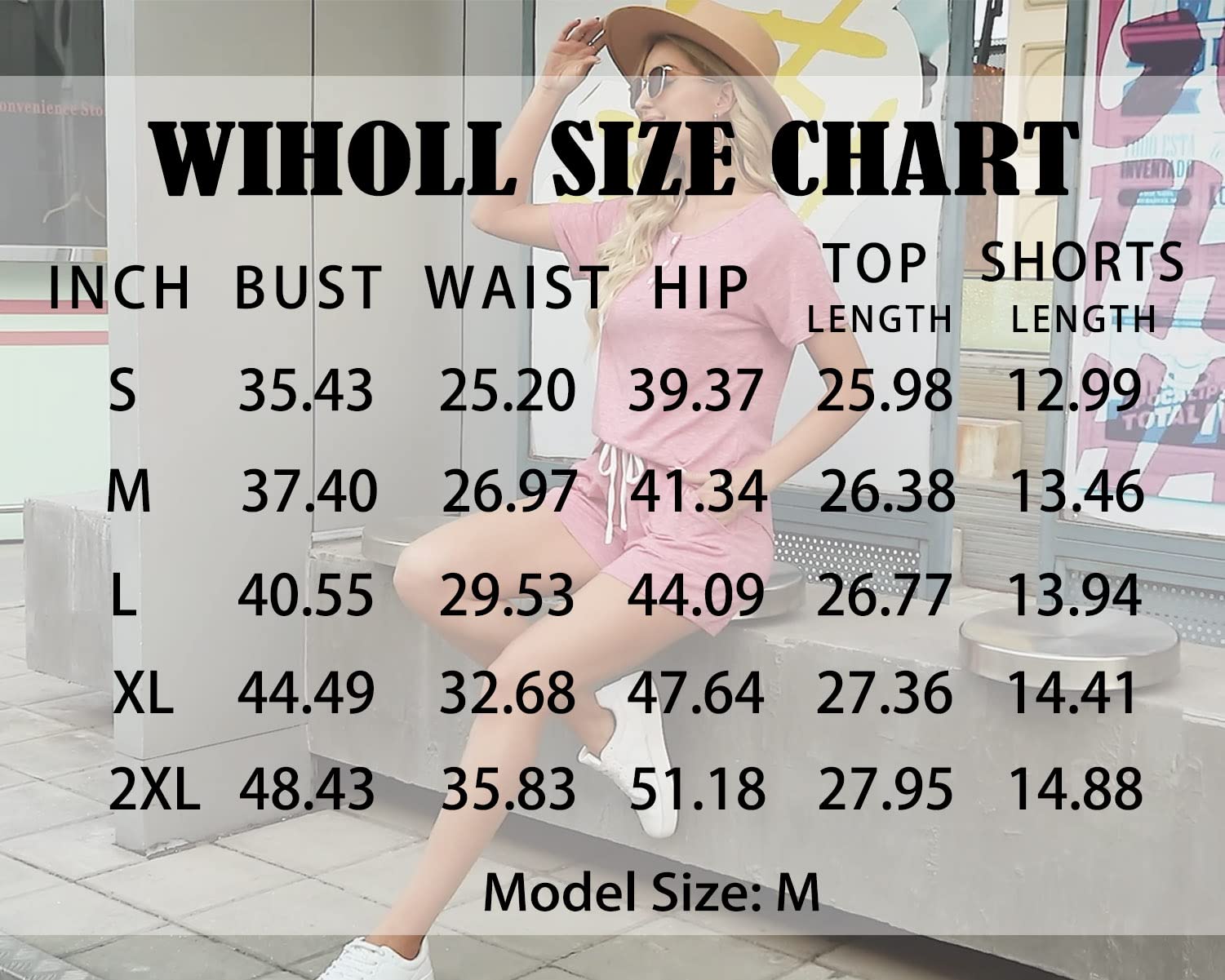 WIHOLL Womens Loungewear Set 2 Piece Outfits Tshirts Shorts for Summer Khaki L