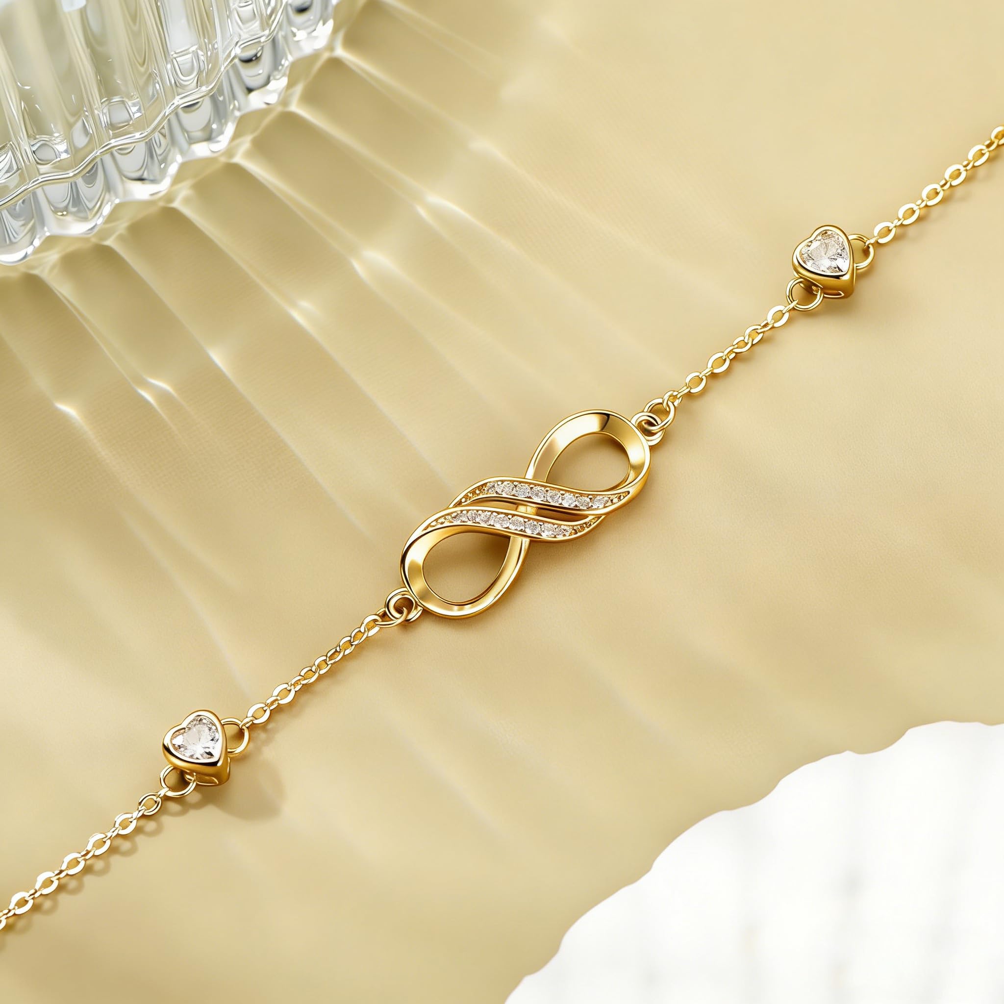 Midari Infinity Bracelet Infinity Love Bracelets for Women Birthday Jewelry Gifts for Mother