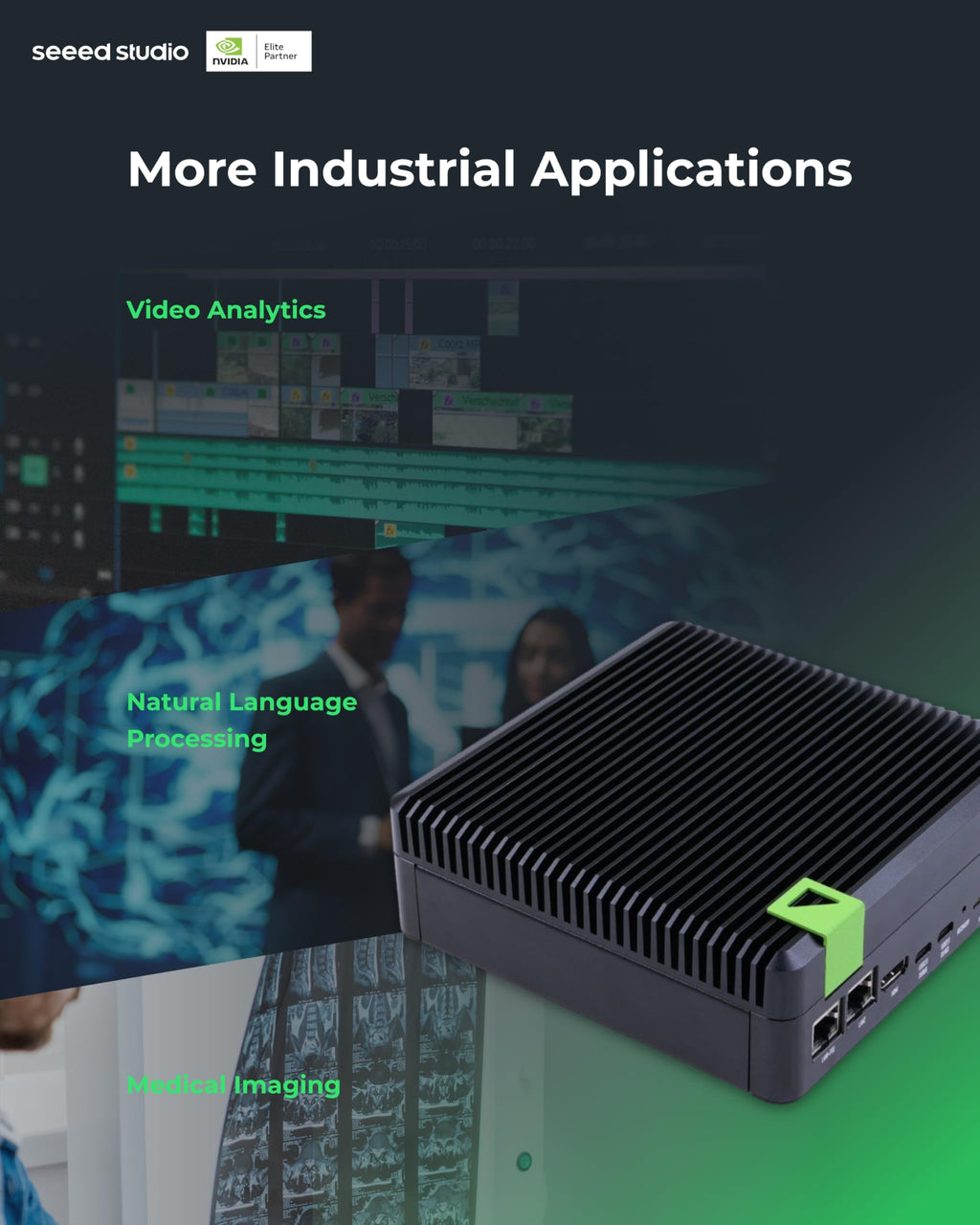 seeed studio reComputer Industrial J4012- Fanless Edge AI Device with Jetson Orin NX 16GB