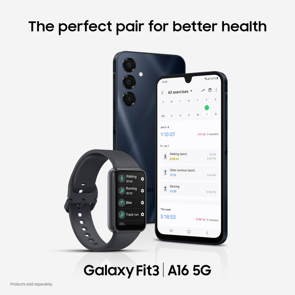 Samsung Galaxy A16 5G A Series, Unlocked Android Smartphone, Large AMOLED Display, Durable Design, Super Fast Charging, Expandable Storage, 5G Connectivity, US Version, 2025, Light Gray