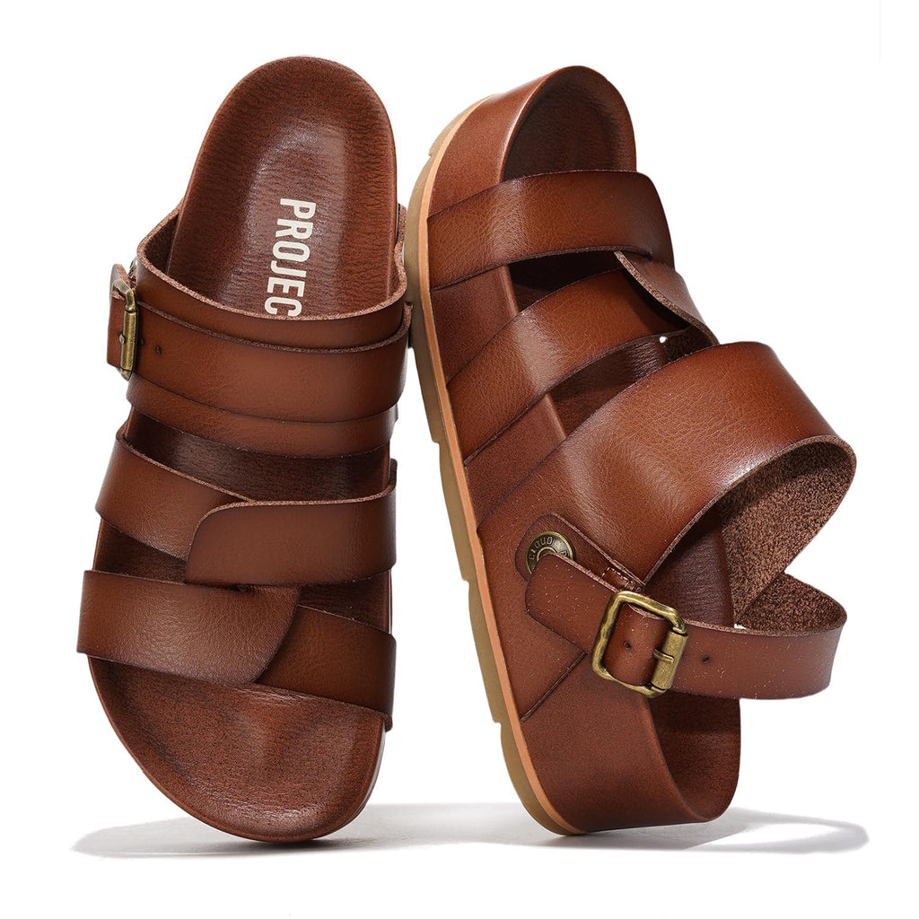 Project Cloud Platform Sandals Women – Strappy Wedges with Comfortable Plush & Soft Insole – Lightweight & Non Slip Platform Sandals for Women 2026 (Proud,CLAY,7)