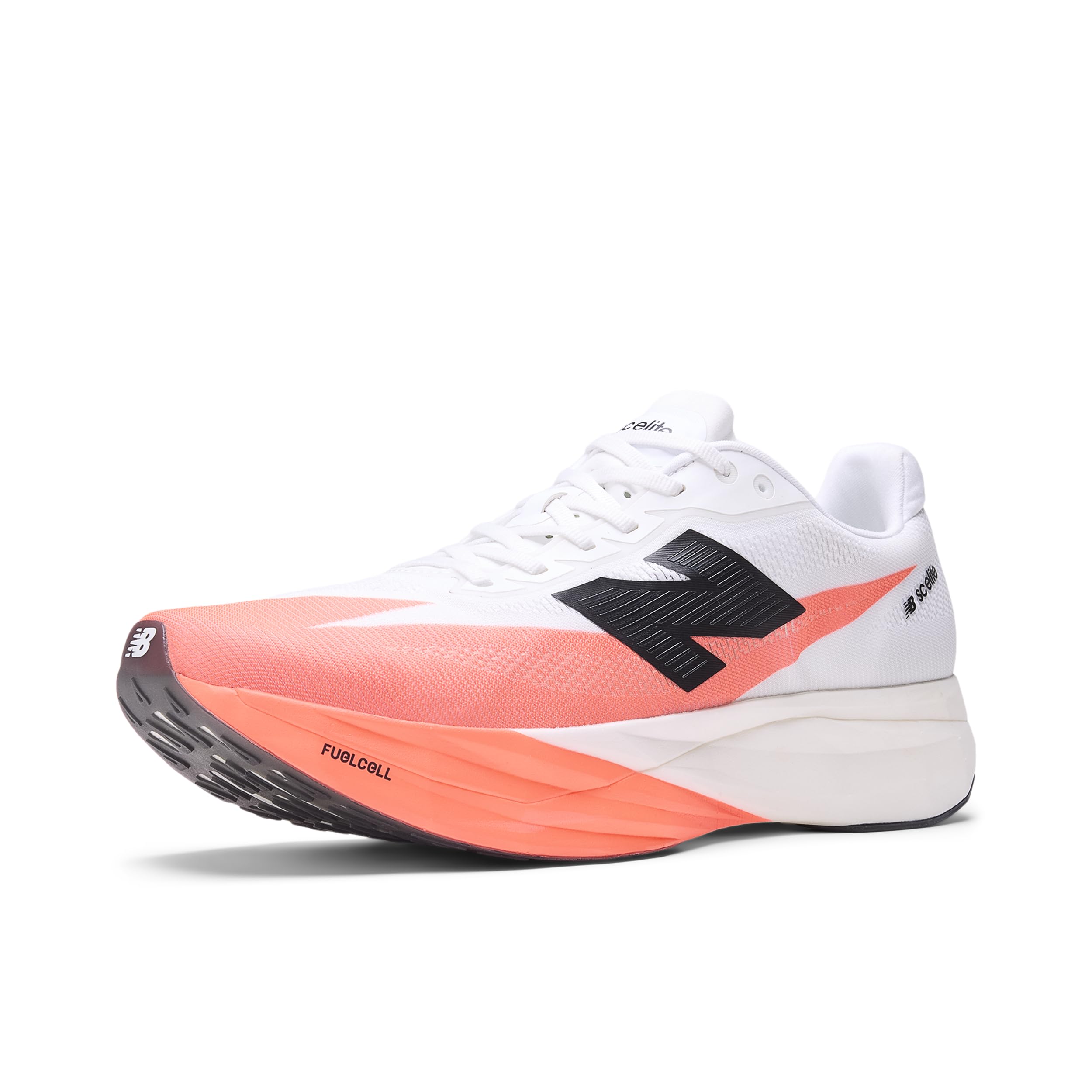 New Balance Men's FuelCell SuperComp Elite V5 Running Shoe, Urgent Red/White/Black, 12 M