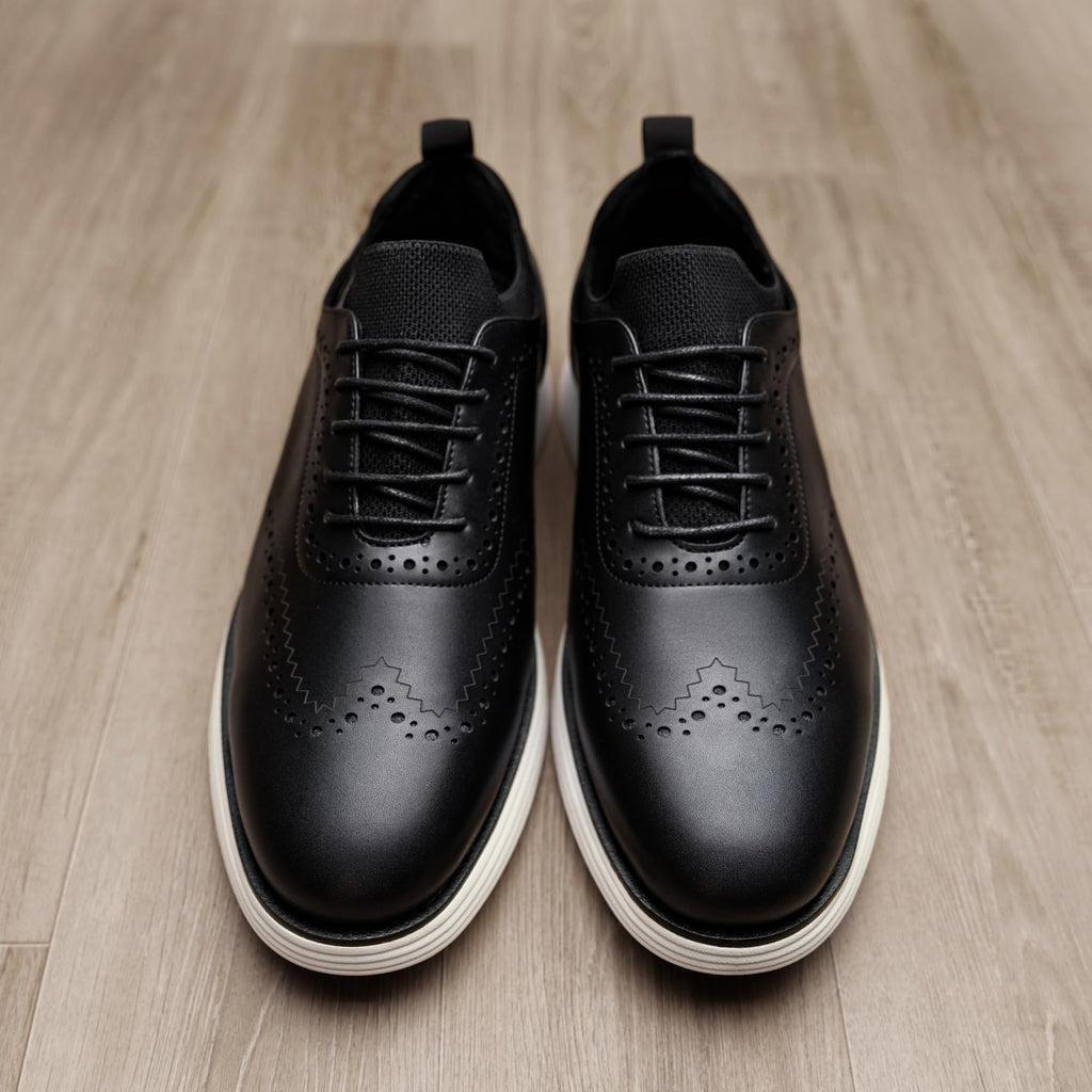 Bruno Marc Men's MaxFlex Dress Sneakers Oxfords Casual Wingtip Brogue Shoes,Size 13,Black,SBOX2326M