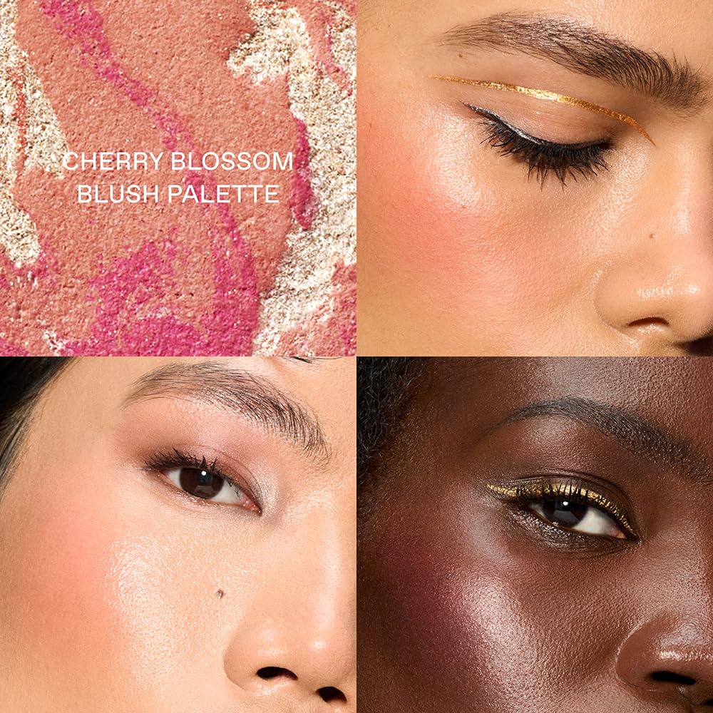 r.e.m. beauty by Ariana Grande Wicked: For Good | Cherry Blossom Blush Palette | Warm Coral | Blendable, Creamy Formula Blurs and Perfects Skin | Blendable, Creamy Formula | 3 Shades