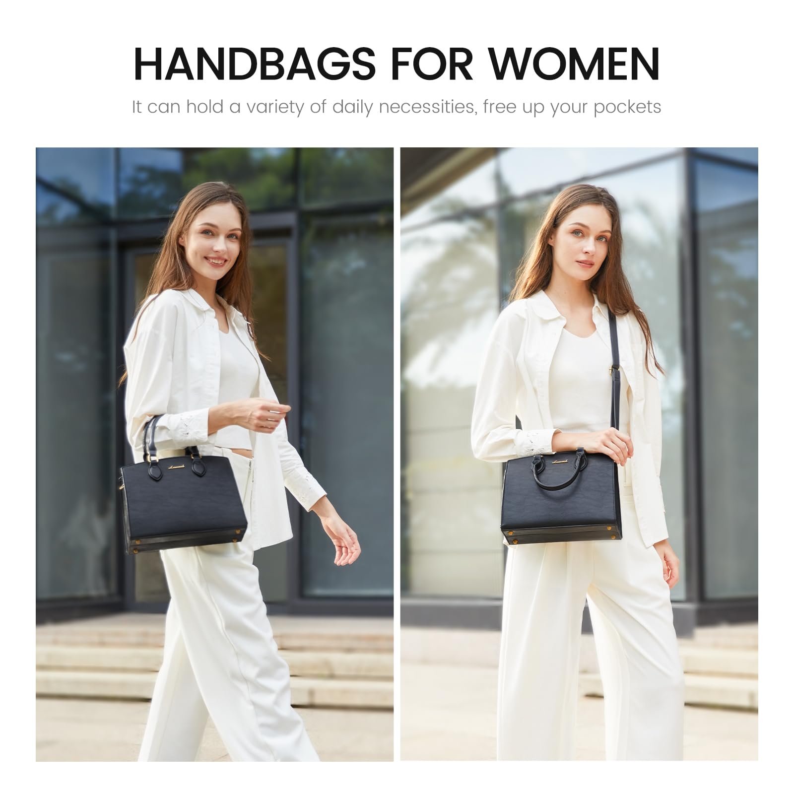 LOVEVOOK Purses and Handbags for Women, Vintage Tote Shoulder Bag Trendy, PU Leather Satchel Bag, Medium Ladies Hand Bag