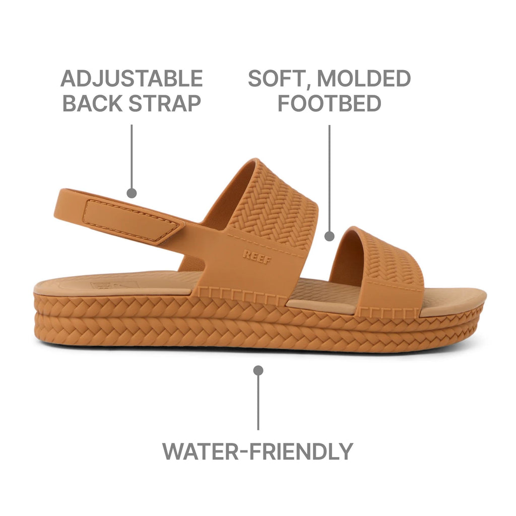 REEF Womens Sandals, Water Vista, Tan, 7