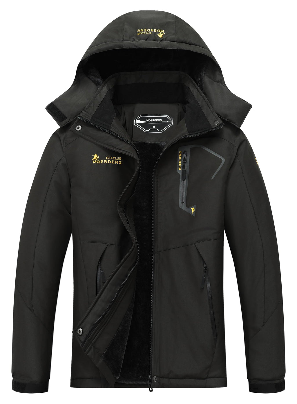 MOERDENG Women's Waterproof Ski Jacket Warm Winter Snow Coat Mountain Windbreaker Hooded Raincoat Jacket