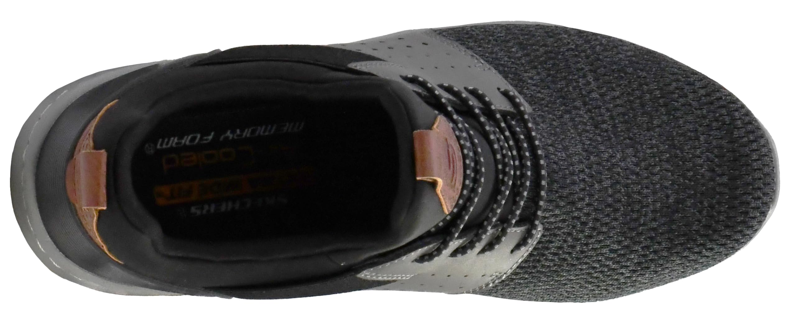 Skechers Men's Classic Fit Delson Camben Sneaker, Black/Grey, 9 US