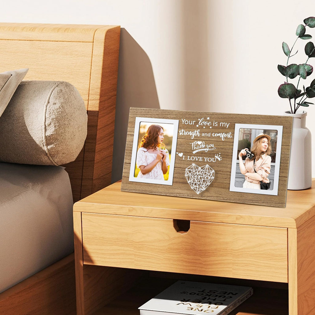 ZEEYUAN 4x6 Picture Frame Gifts For Mom Mothers Day Photo Gifts for Mom from Daughter or Son, Personalized Mother’s Day Presents Anniversary Birthday Wedding Gift for Wife Couples Love Picture Frame