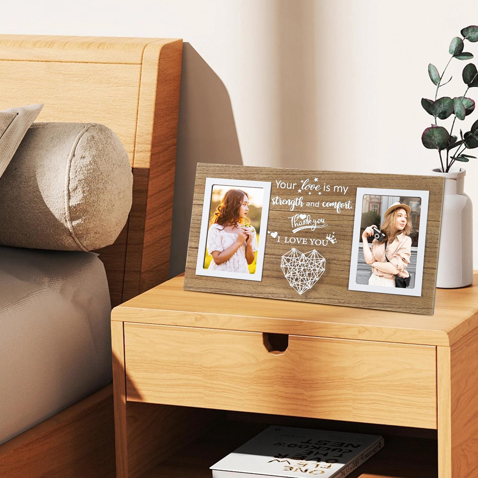 ZEEYUAN 4x6 Picture Frame Gifts For Mom Mothers Day Photo Gifts for Mom from Daughter or Son, Personalized Mother’s Day Presents Anniversary Birthday Wedding Gift for Wife Couples Love Picture Frame