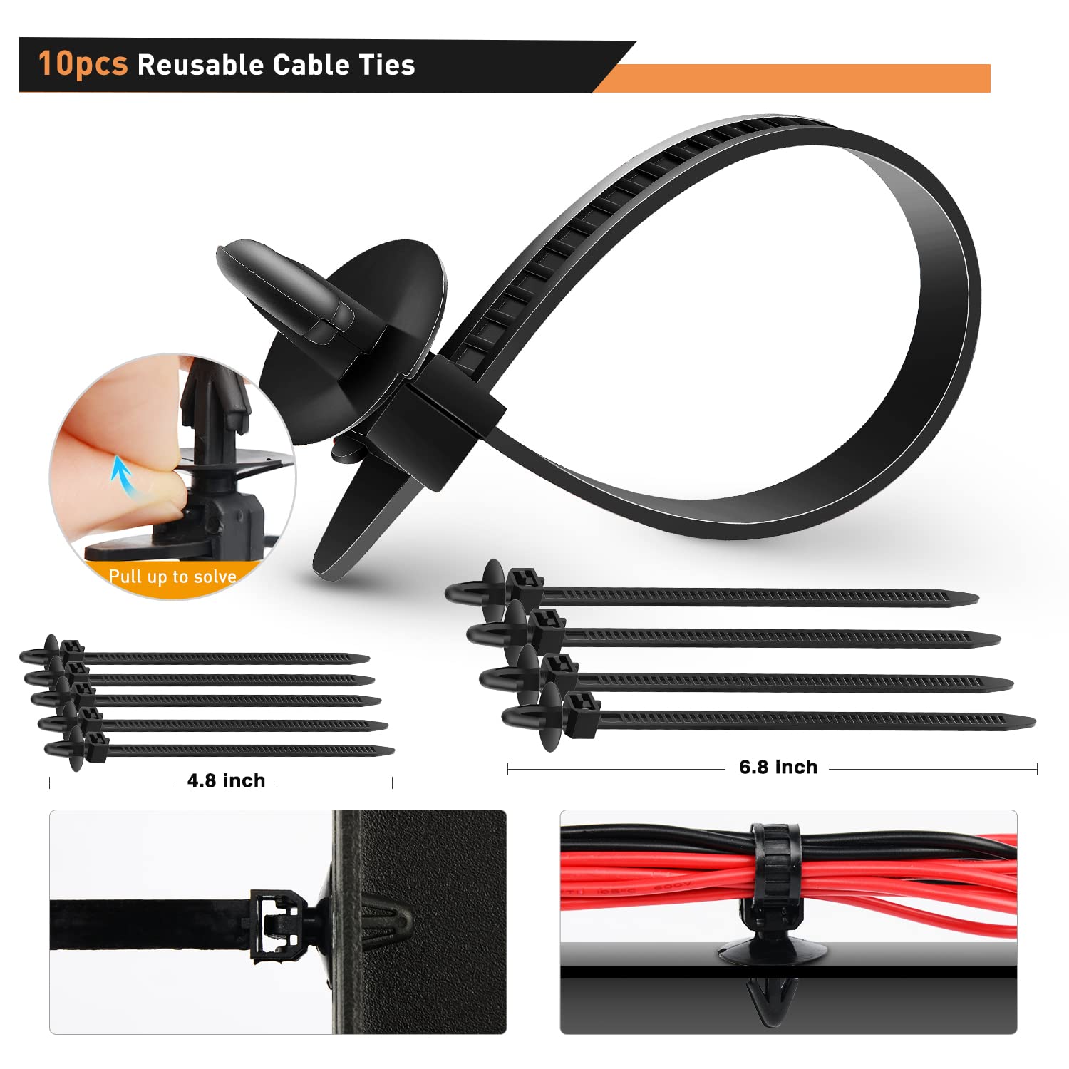 GOOACC 845Pcs Car Push Retainer Clips Auto Fasteners Assortment 24 Most Popular Sizes Nylon Bumper Fender Rivets with 10 Cable Ties and Fasteners Remover for GM Ford Lexus Honda Chrysler Mazda