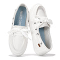 Project Cloud Canvas Sneakers for Women - Memory Foam Slip On Shoes Women Footwear - Lightweight and Non Slip Fashion Sneakers (Seasalt, WHITCVS,8M)