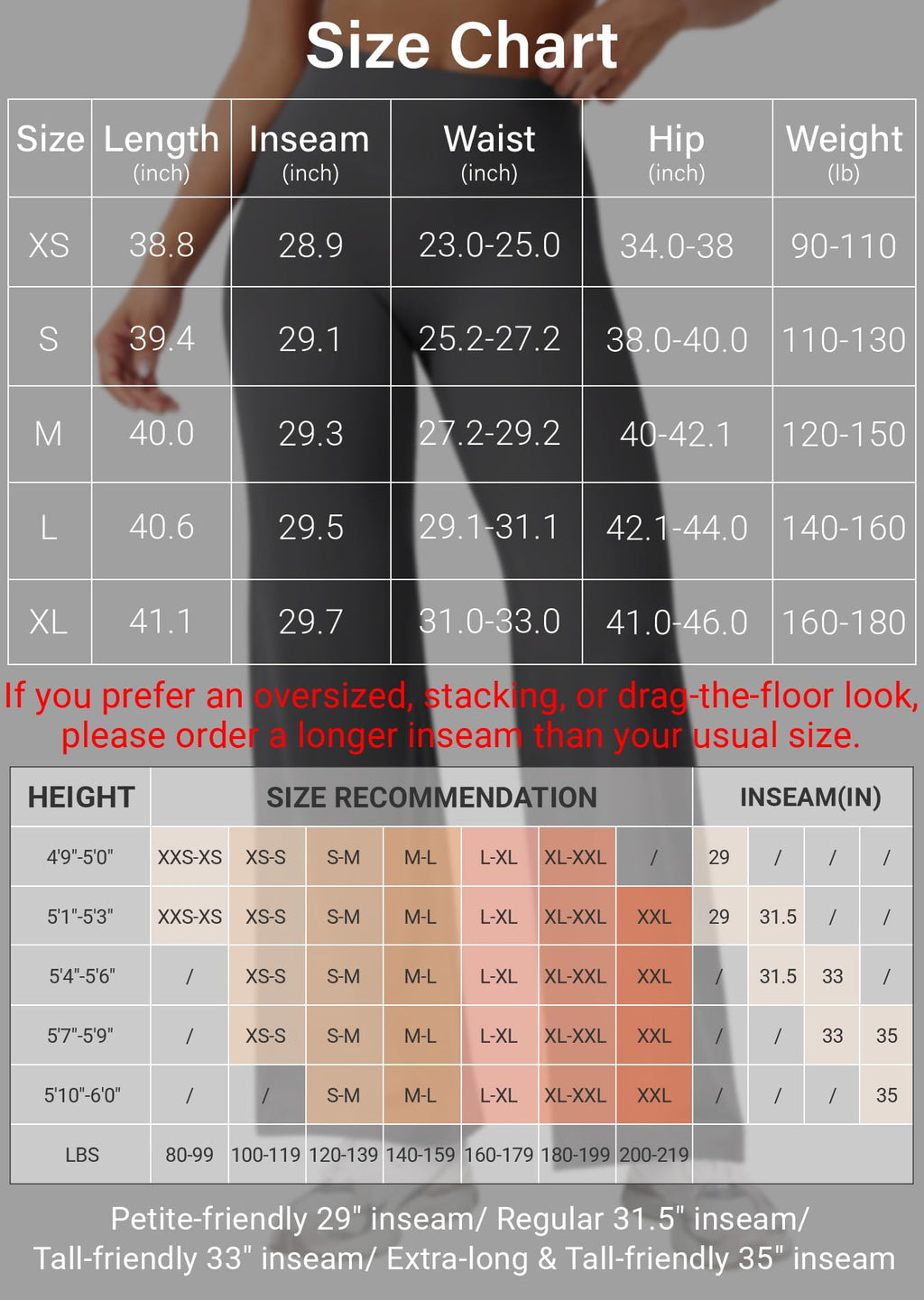 YEOREO Workout Leggings Womens No Front Seam Straight Leggings 29" High Waist Buttery Eddiy Gym Yoga Pants Ancora Red S