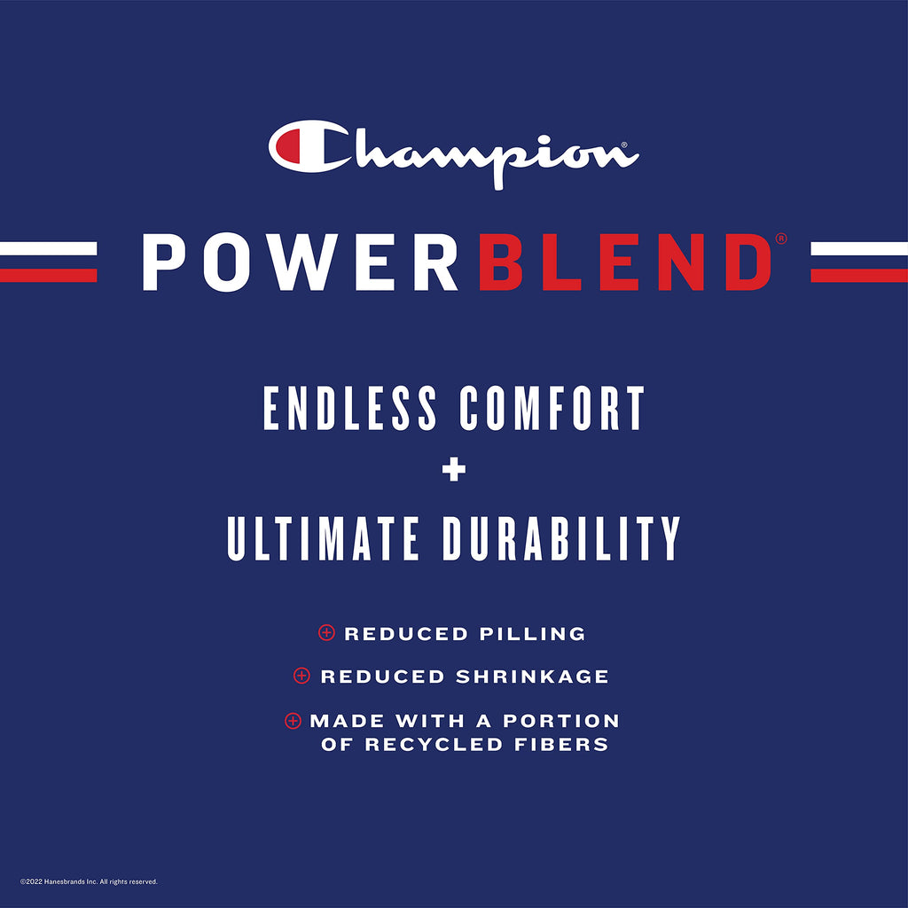 Champion Men's Pullover Graphic Fleece Hoodie, Standard Fit, Midweight Fleece, Classic Script Logo, Available in Regular and Big & Tall, Black, Medium