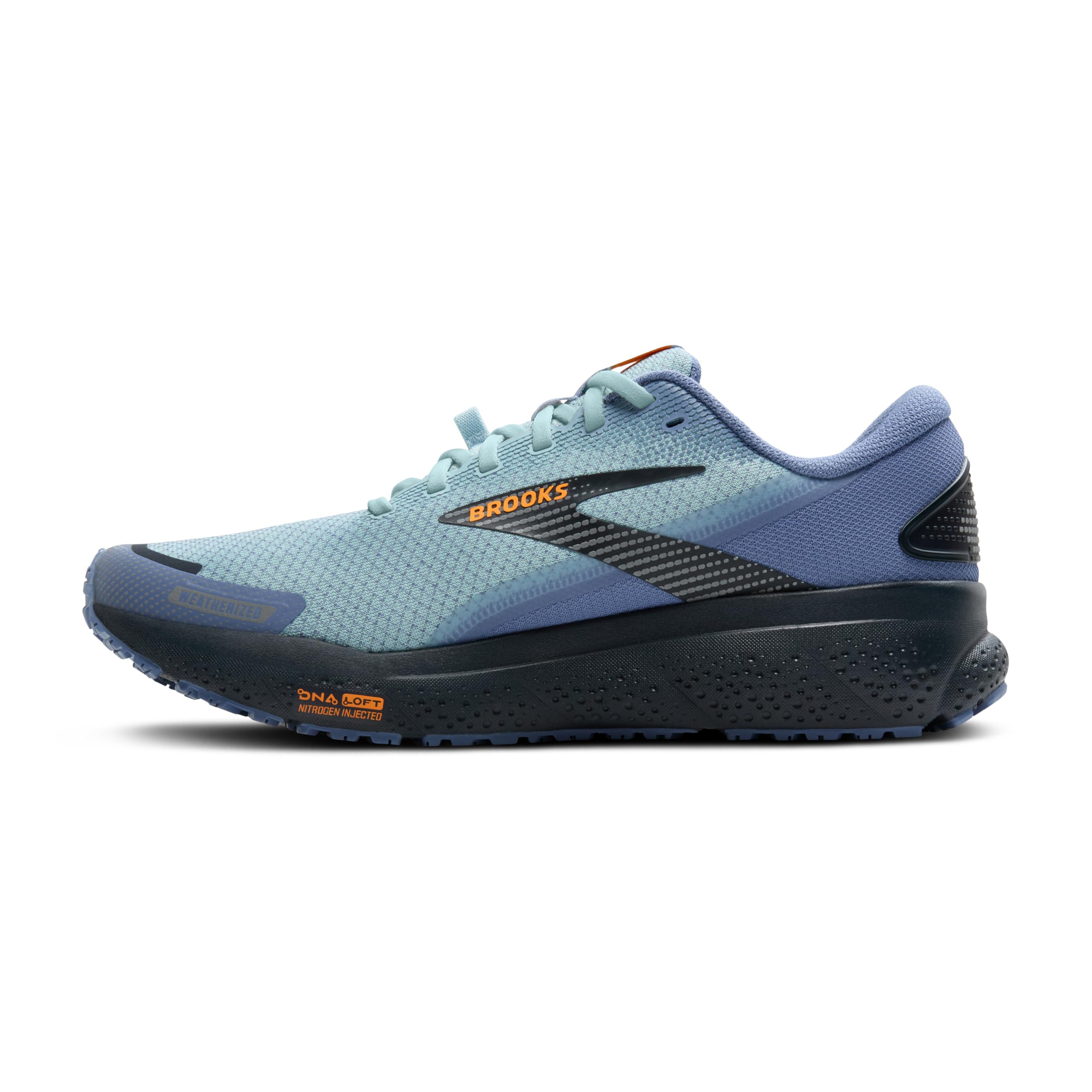 Brooks Men’s Ghost 16 Weatherized Neutral Running Shoe - Country Blue/Winter Sky/Ebony - 11 Medium