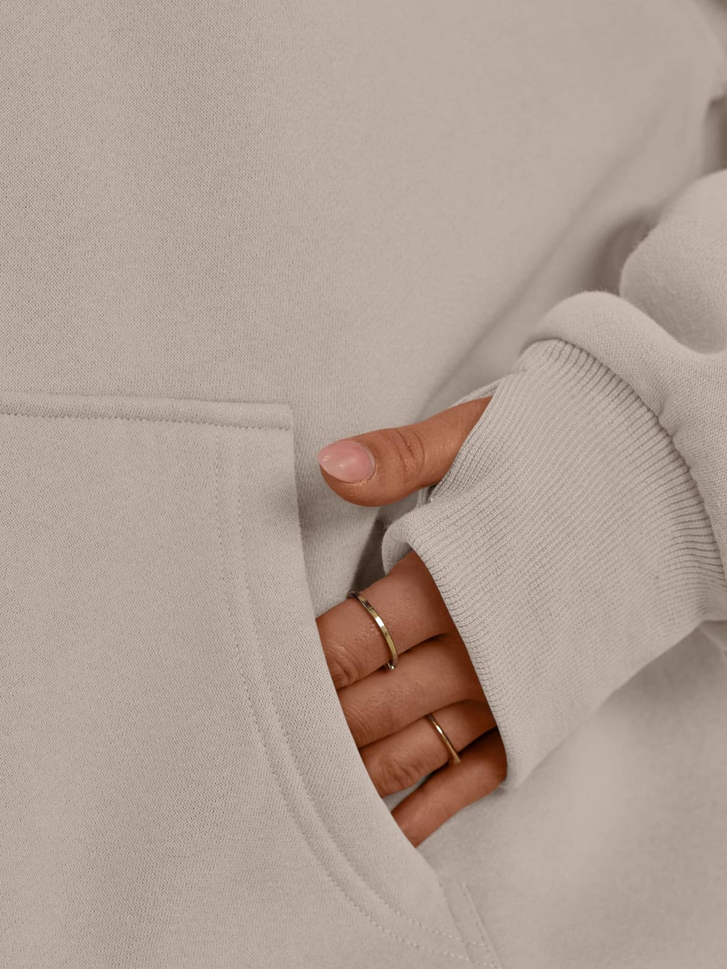 Trendy Queen Womens Oversized V Neck Hoodies with Thumb Hole Pullover Sweatshirts Y2k Clothes Fall Fashion Outfits 2026 CoffeeGrey S