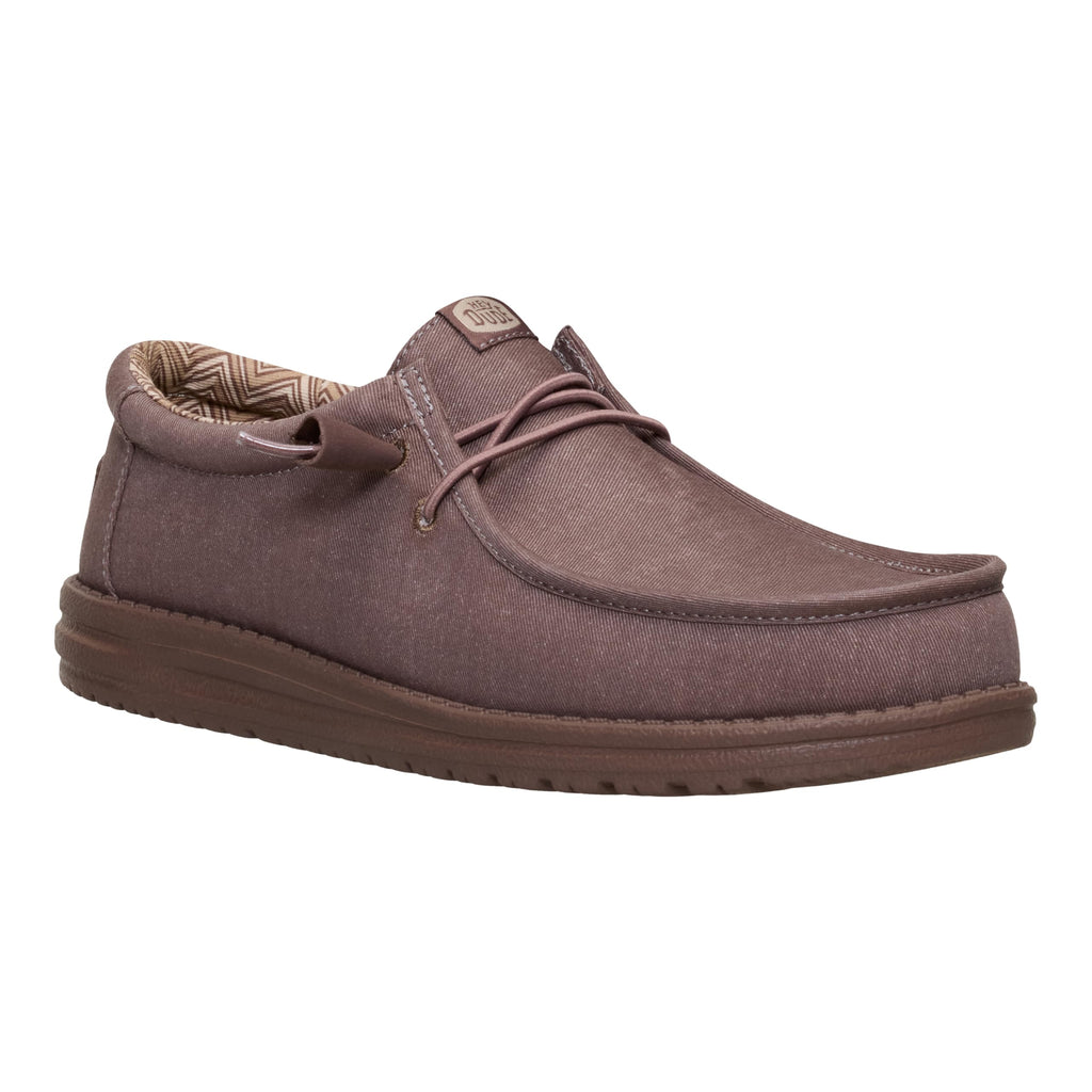 HEYDUDE Wally Stretch Canvas Deep Taupe Size 11, Men’s Shoes, Slip-on Loafers, Comfortable & Light-Weight