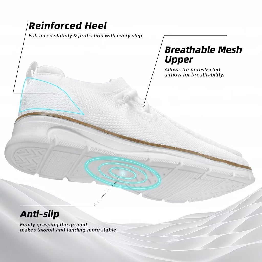 Mens Slip-on Loafers Comfortable Boat Shoes Casual Walking Sneakers Mesh Business Oxfords Work Lightweight Soft Sole